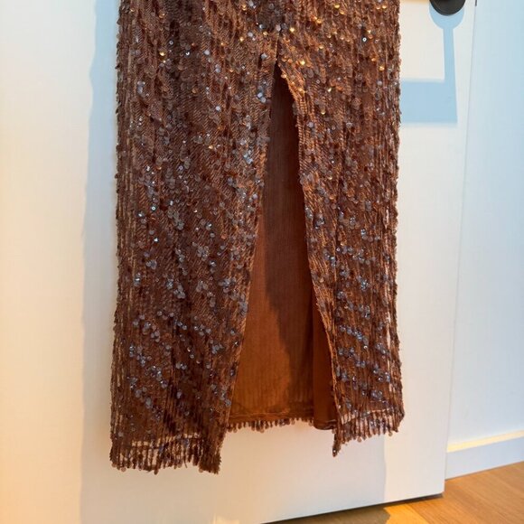 CAMILA COELHO Embellished Maxi Dress in Caramel Size Large REVOLVE - Picture 6 of 9